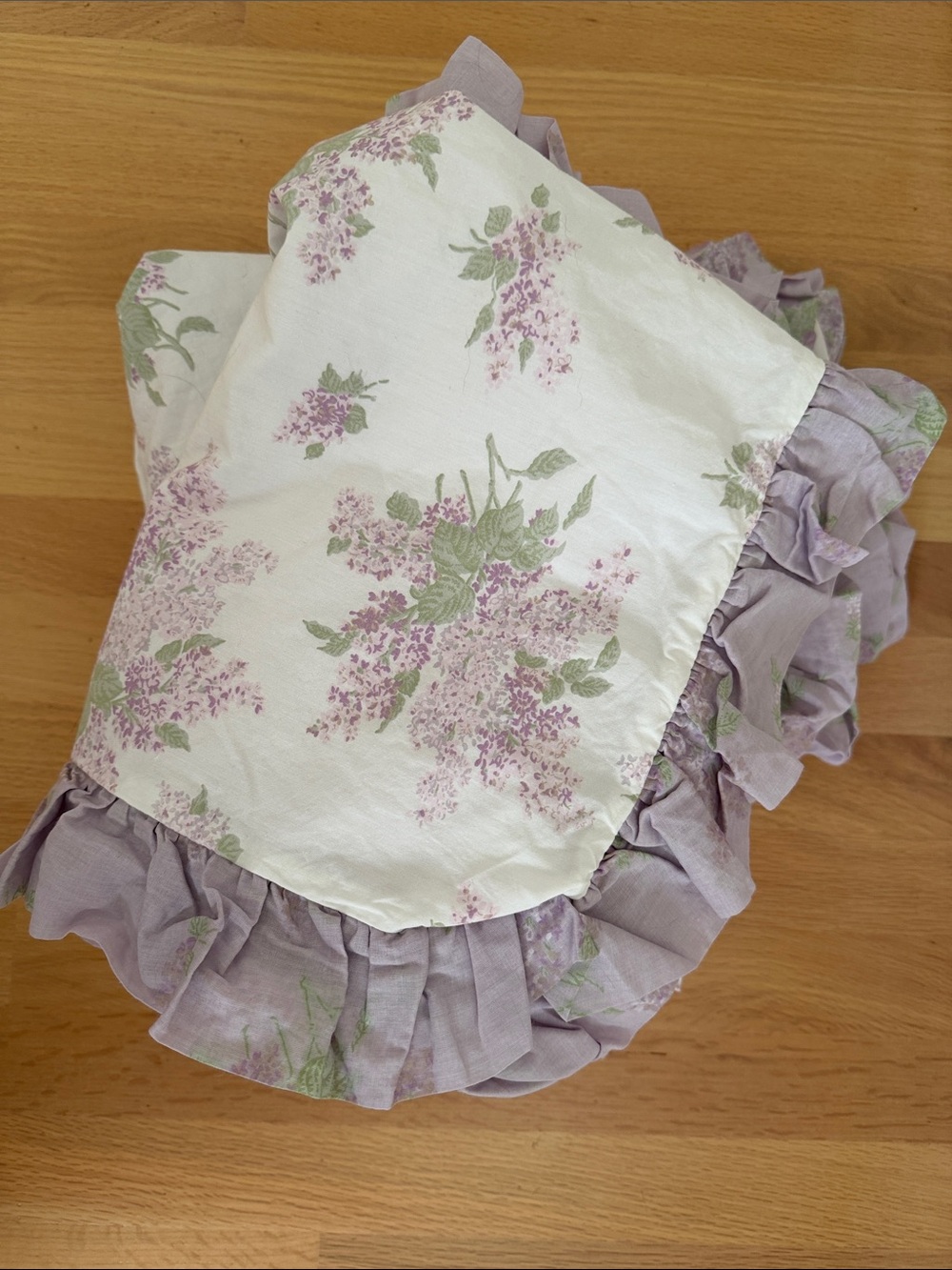 Rachel Ashwell Simply Shabby Chic Lilac Lavender  Ruffled Duvet Set w Shams Q/F